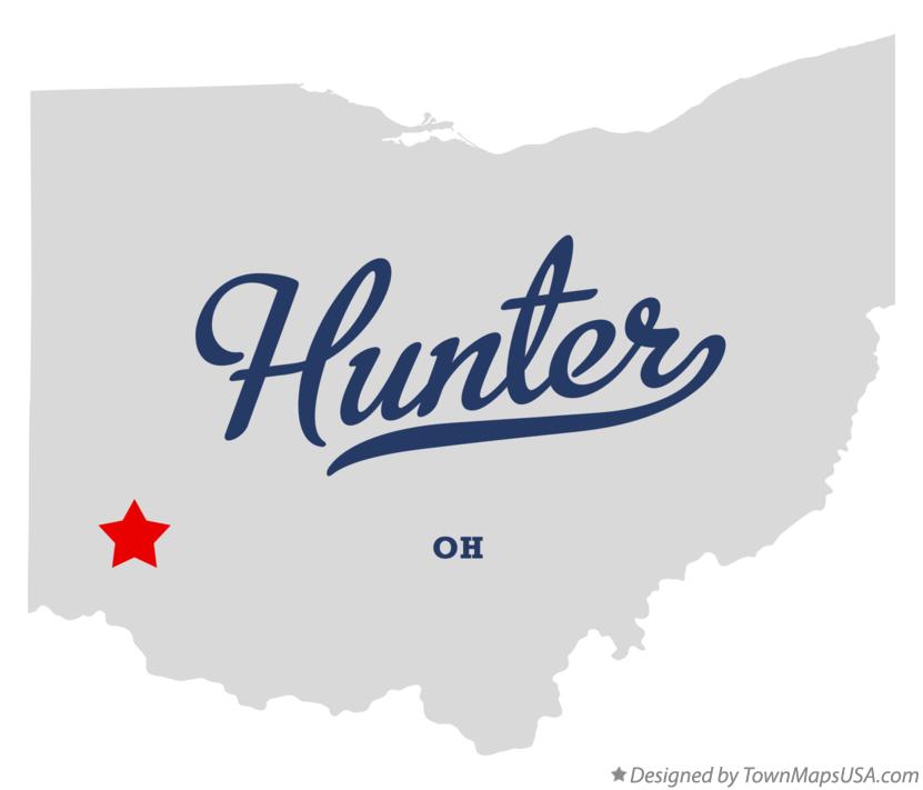 Map of Hunter Ohio OH