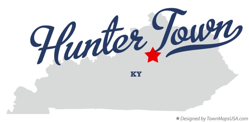 Map of Hunter Town Kentucky KY