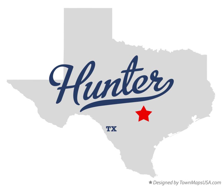 Map of Hunter Texas TX