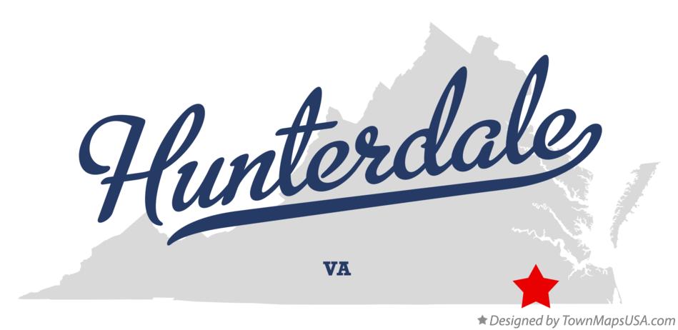 Map of Hunterdale Virginia VA