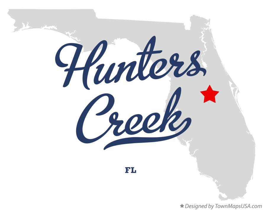 Map of Hunters Creek Florida FL