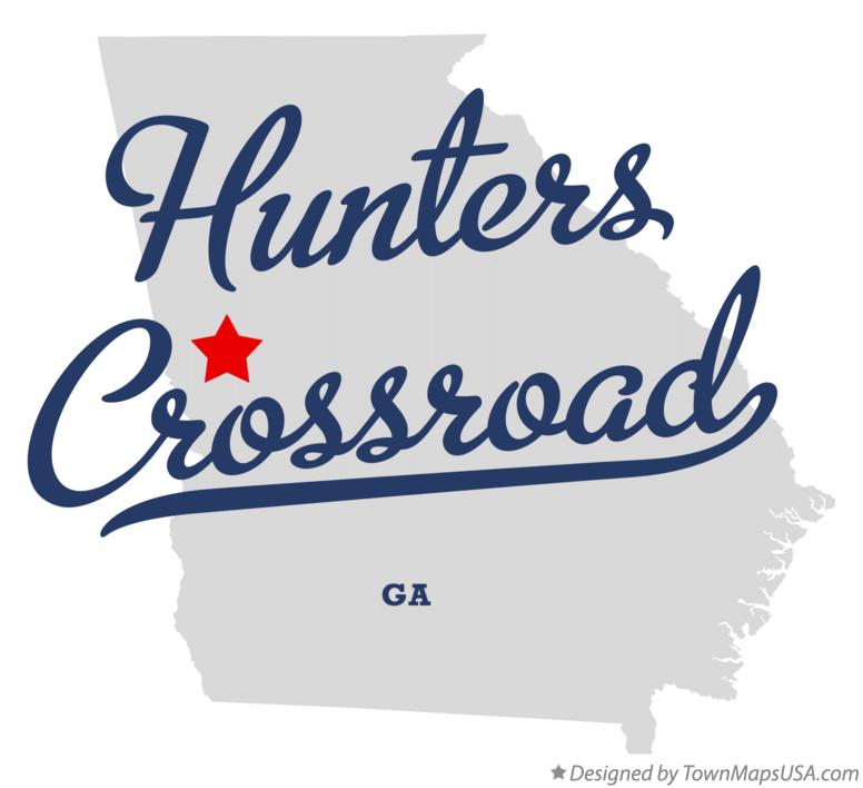 Map of Hunters Crossroad Georgia GA