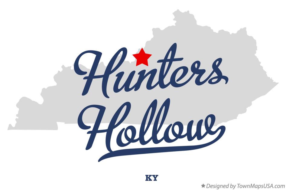 Map of Hunters Hollow Kentucky KY