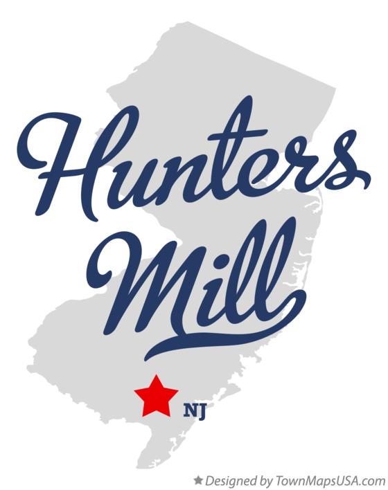 Map of Hunters Mill New Jersey NJ