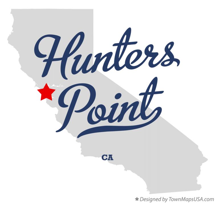 Map of Hunters Point California CA