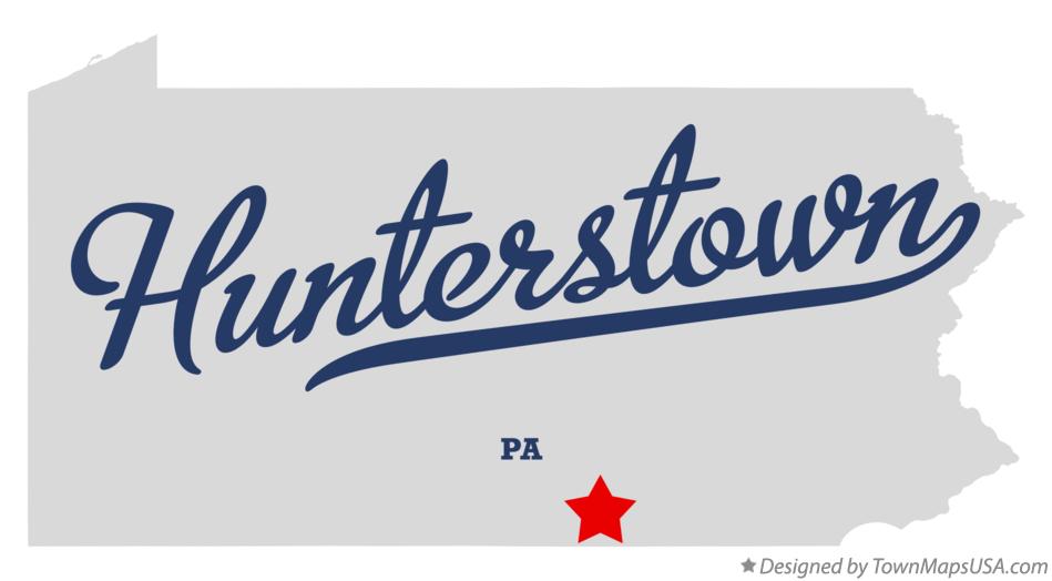 Map of Hunterstown Pennsylvania PA