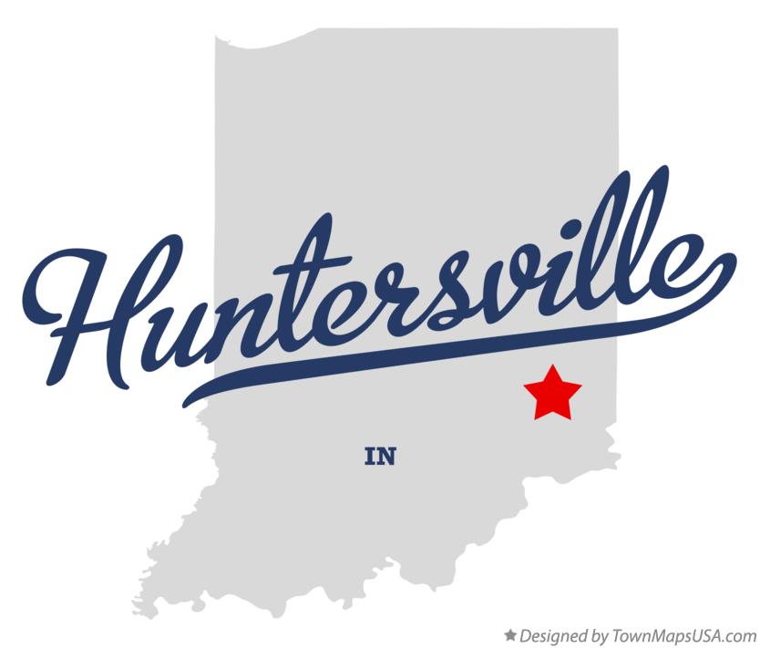 Map of Huntersville Indiana IN