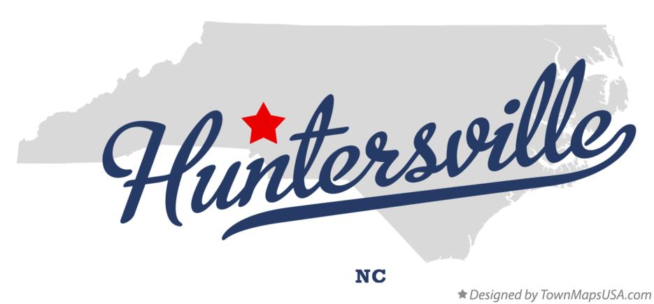 Map of Huntersville North Carolina NC