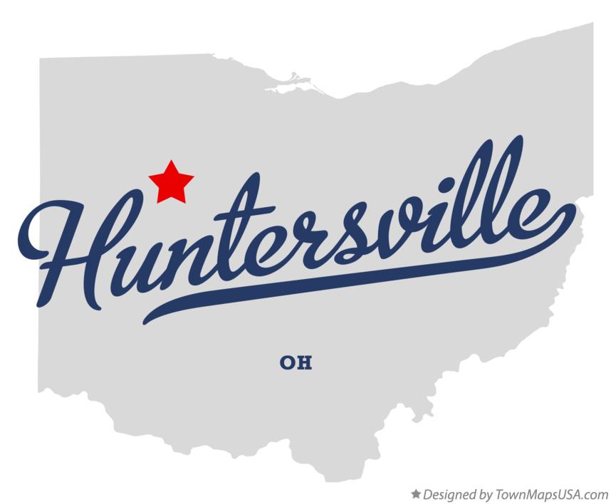 Map of Huntersville Ohio OH