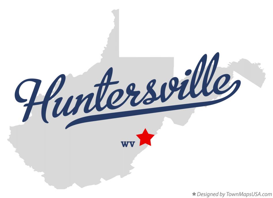 Map of Huntersville West Virginia WV
