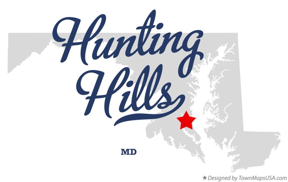 Map of Hunting Hills Maryland MD