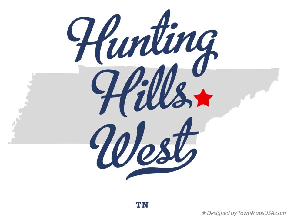 Map of Hunting Hills West Tennessee TN