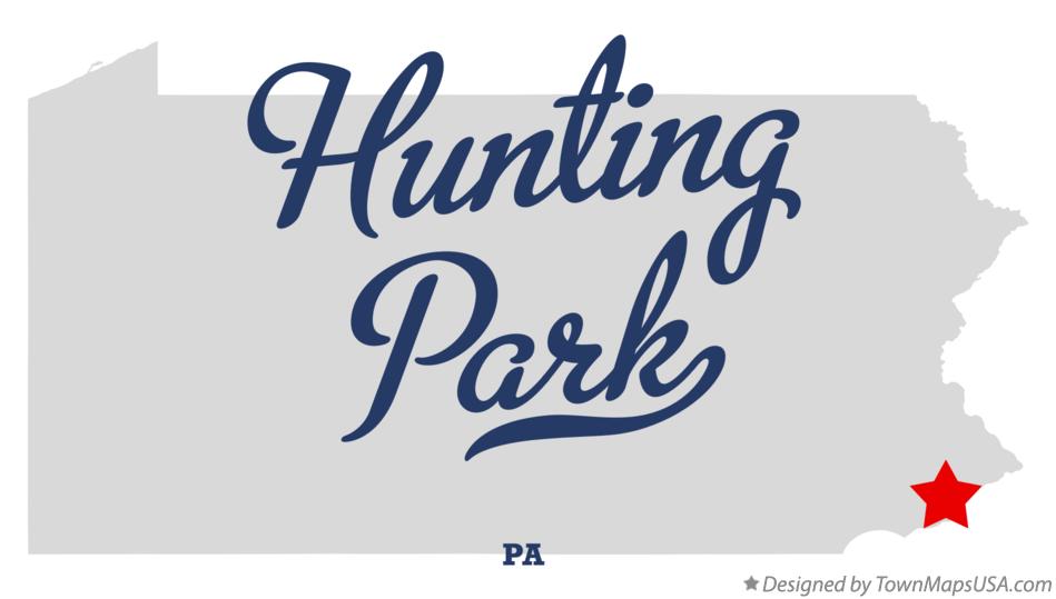 Map of Hunting Park Pennsylvania PA