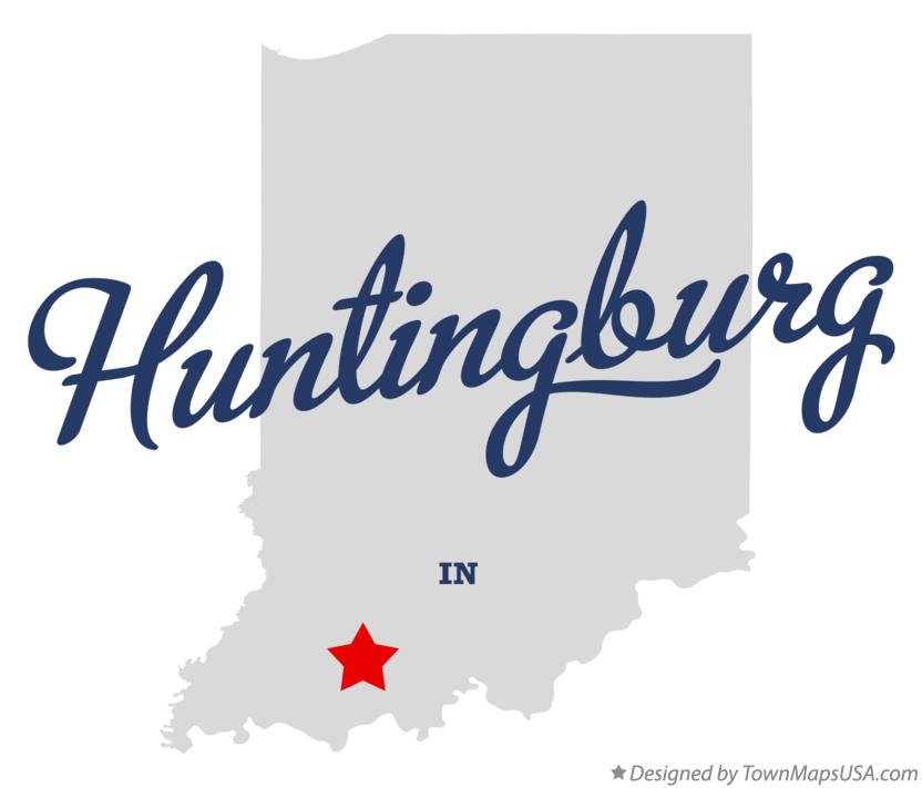 Map of Huntingburg Indiana IN