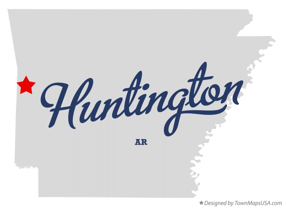 Map of Huntington Arkansas AR