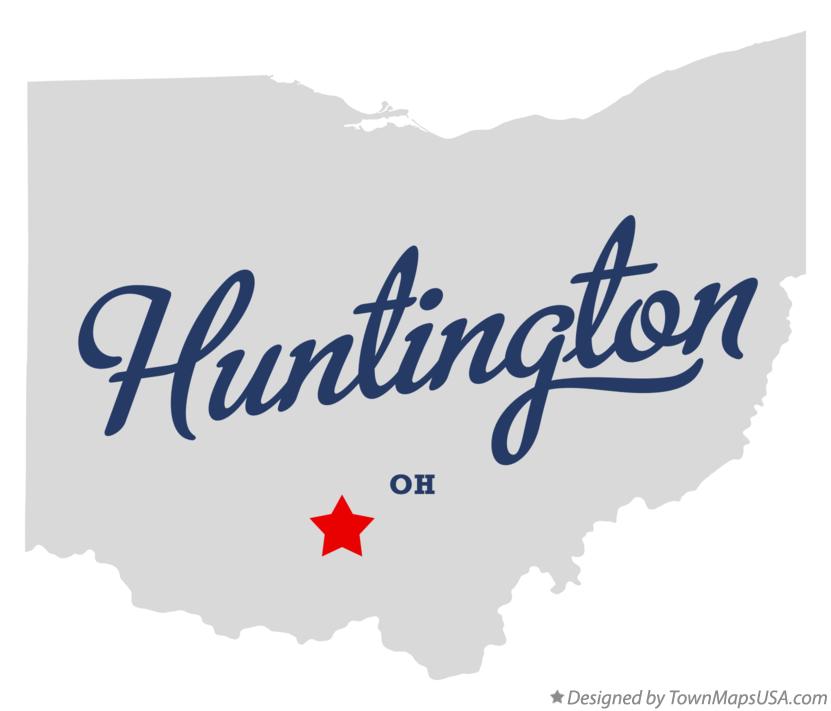 Map of Huntington Ohio OH