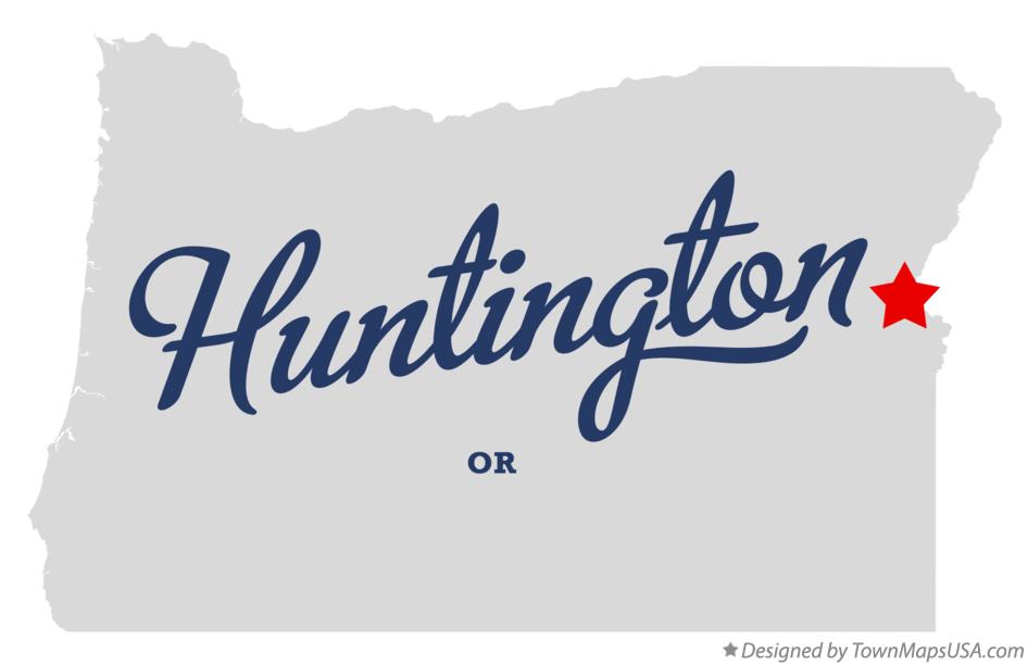 Map of Huntington Oregon OR
