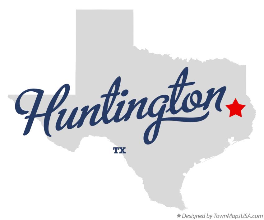 Map of Huntington Texas TX