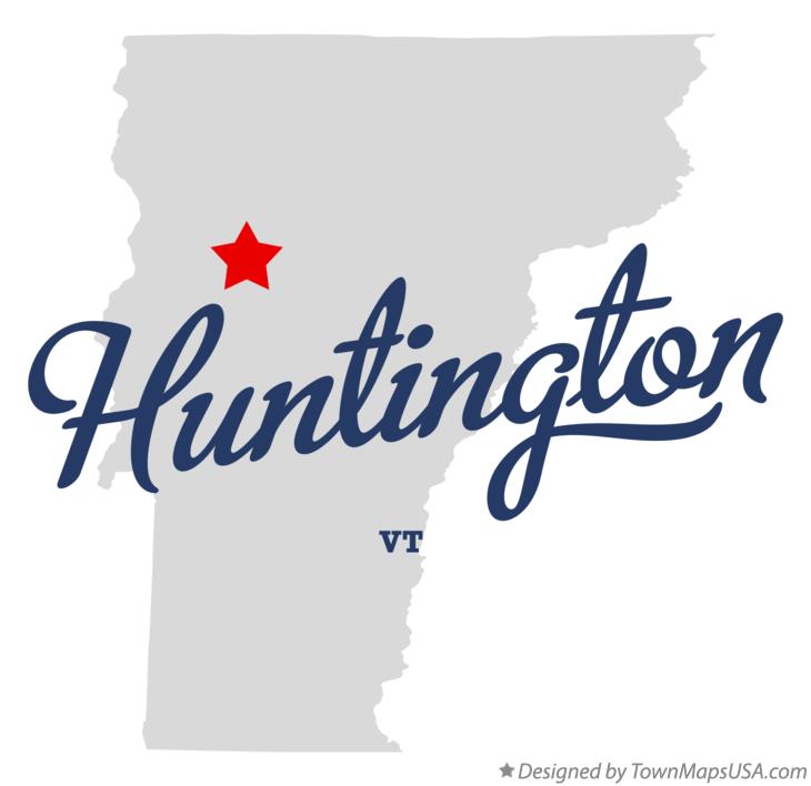 Map of Huntington Vermont VT