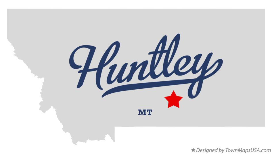 Map of Huntley Montana MT