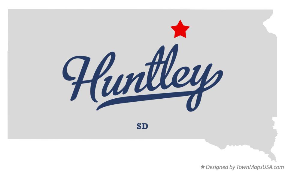 Map of Huntley South Dakota SD
