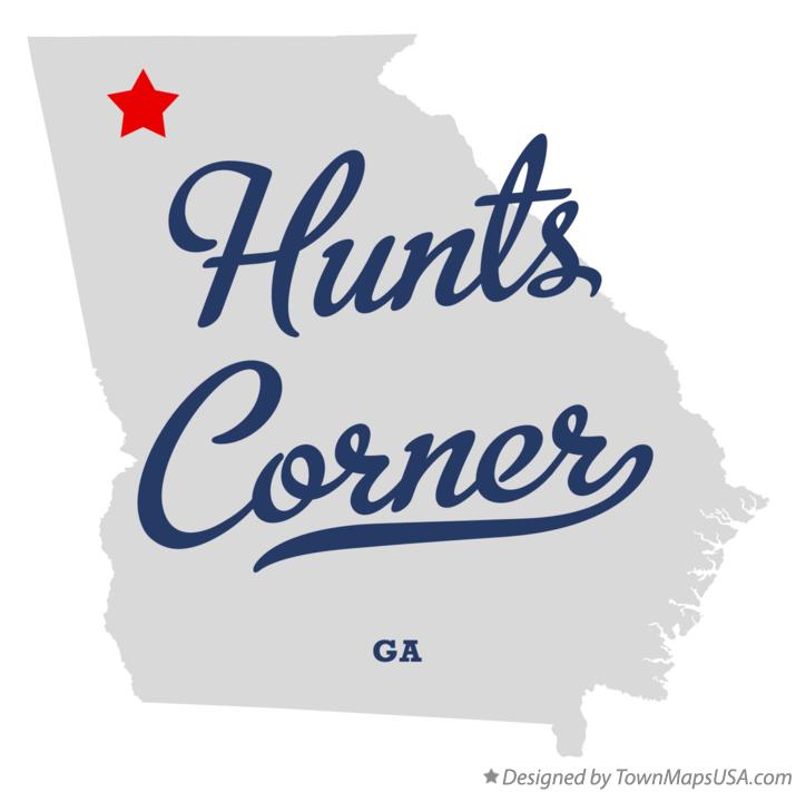 Map of Hunts Corner Georgia GA