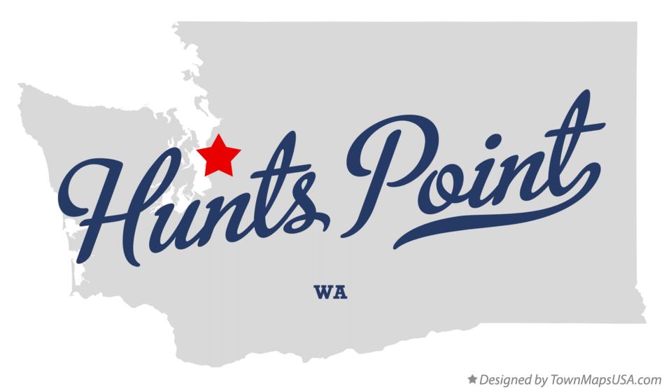 Map of Hunts Point Washington WA