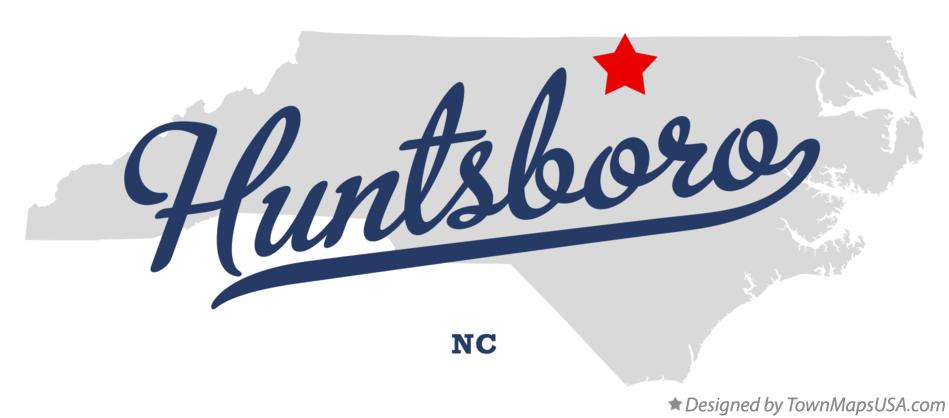 Map of Huntsboro North Carolina NC