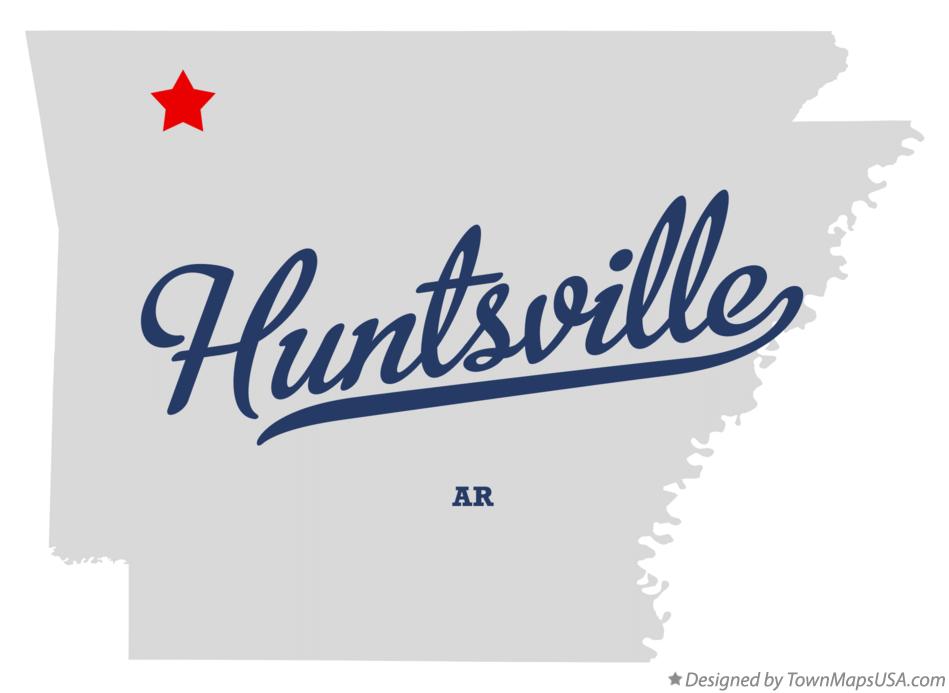 Map of Huntsville Arkansas AR