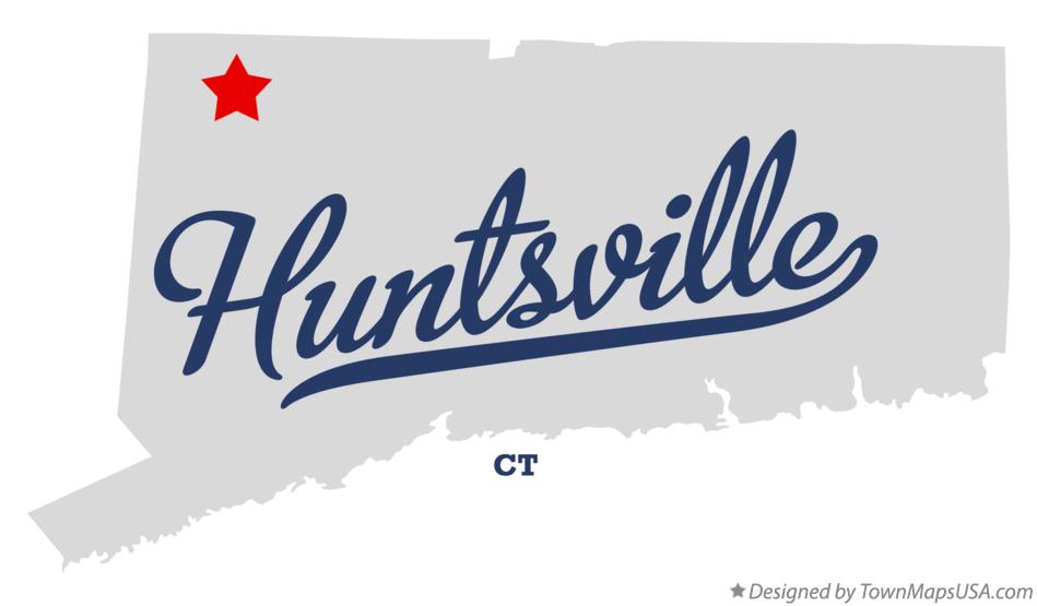 Map of Huntsville Connecticut CT