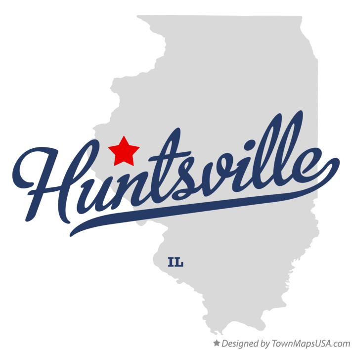Map of Huntsville Illinois IL