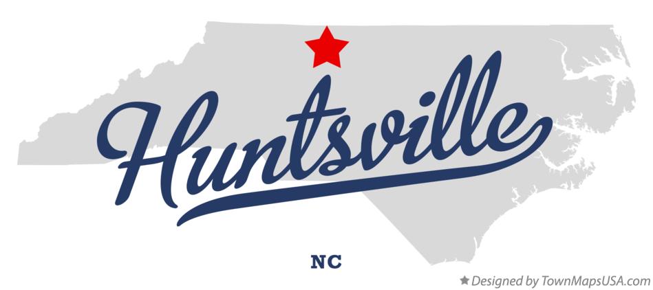 Map of Huntsville North Carolina NC