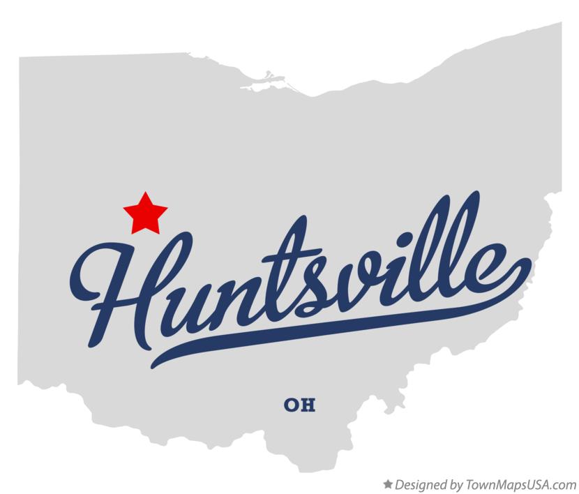 Map of Huntsville Ohio OH