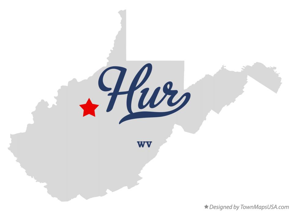 Map of Hur West Virginia WV