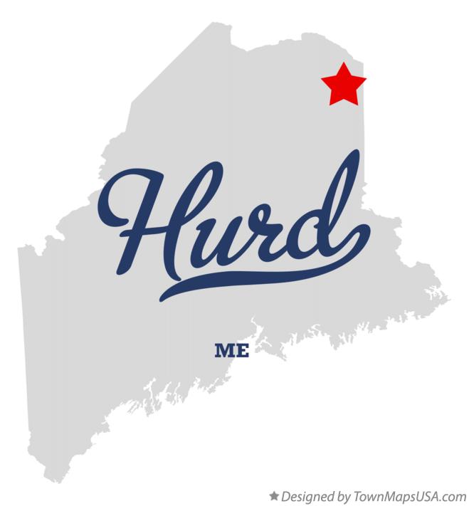 Map of Hurd Maine ME