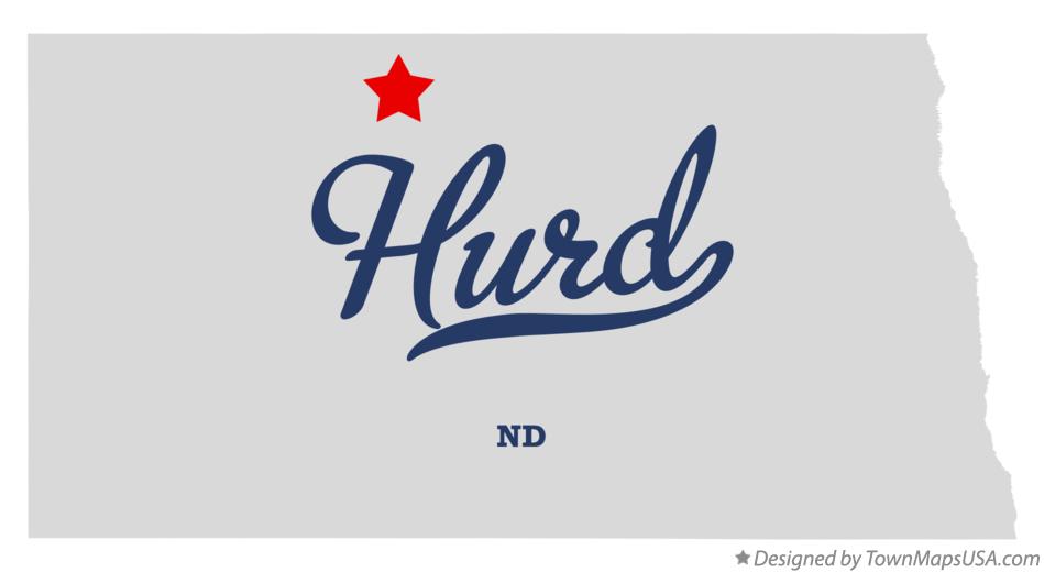 Map of Hurd North Dakota ND