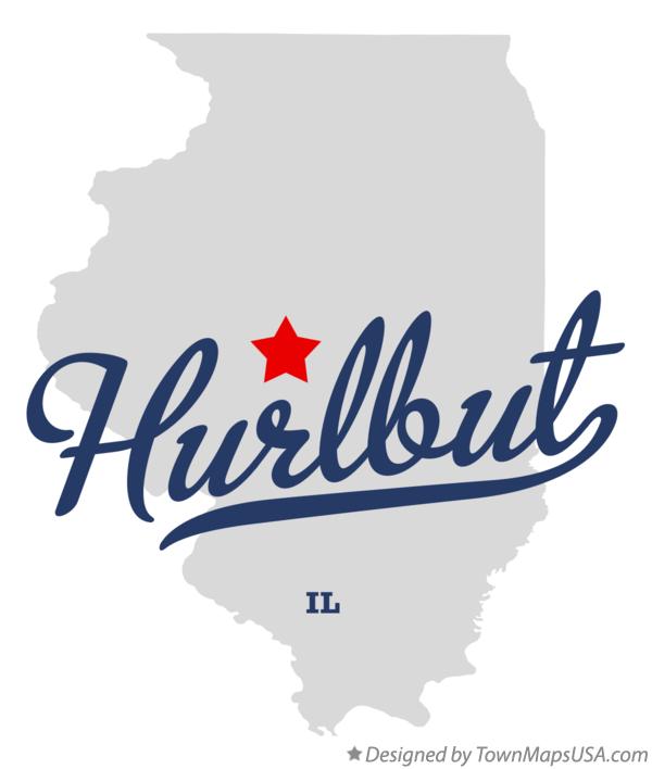 Map of Hurlbut Illinois IL