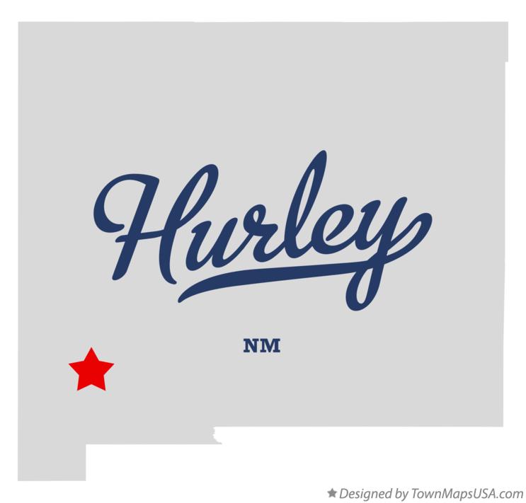 Map of Hurley New Mexico NM