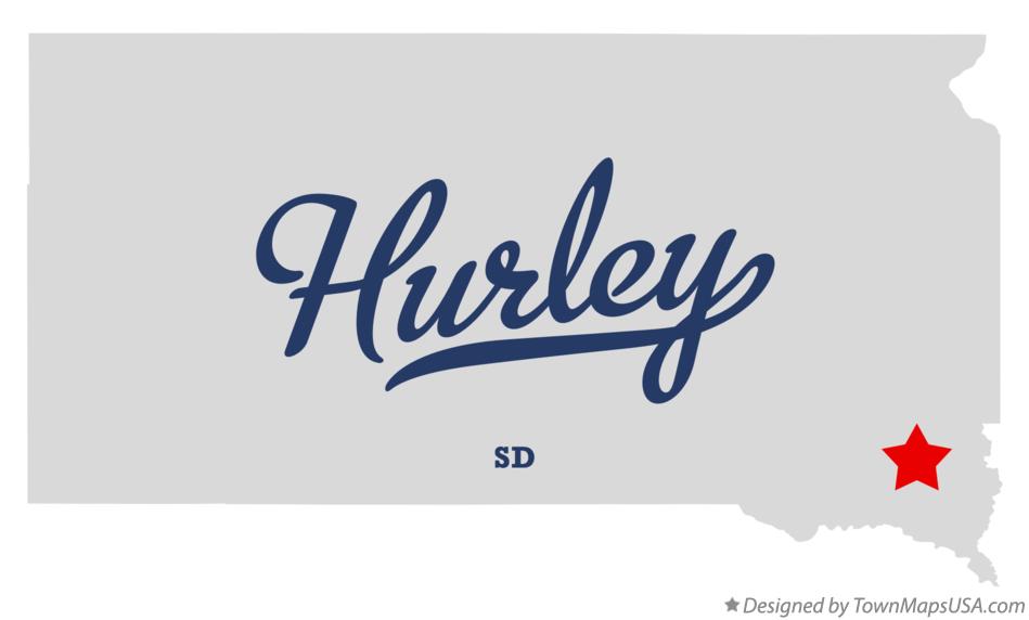 Map of Hurley South Dakota SD