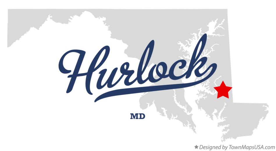 Map of Hurlock Maryland MD