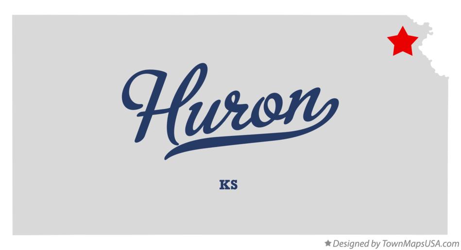 Map of Huron Kansas KS