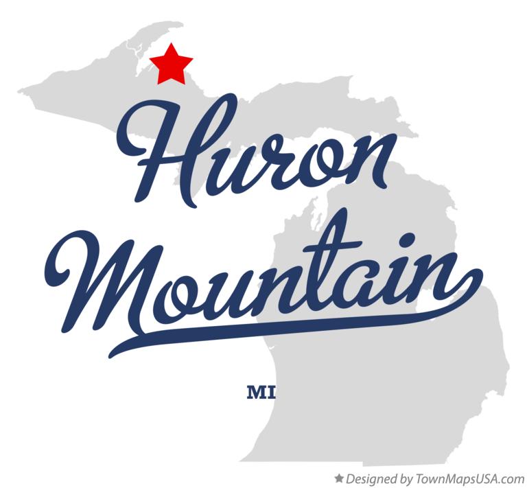 Map of Huron Mountain Michigan MI