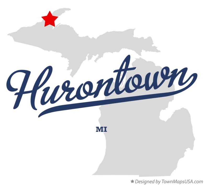 Map of Hurontown Michigan MI