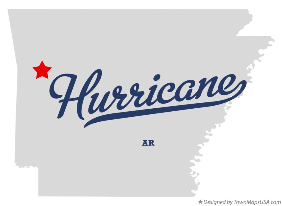 Map of Hurricane Arkansas AR
