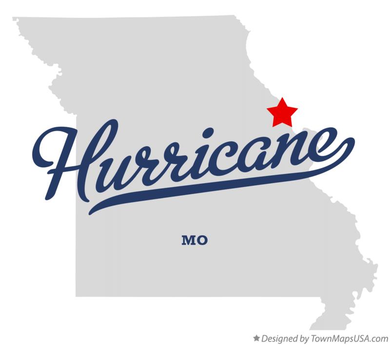 Map of Hurricane Missouri MO