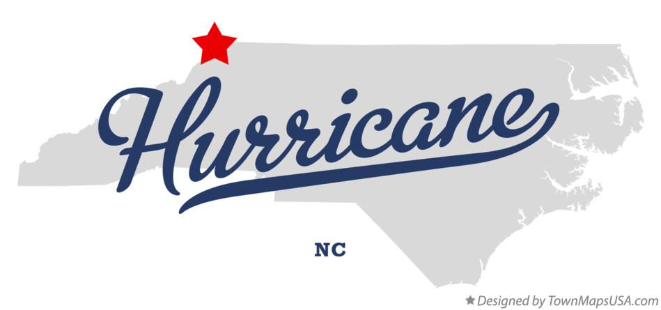 Map of Hurricane North Carolina NC