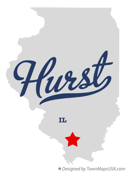 Map of Hurst Illinois IL