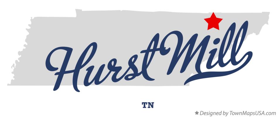 Map of Hurst Mill Tennessee TN
