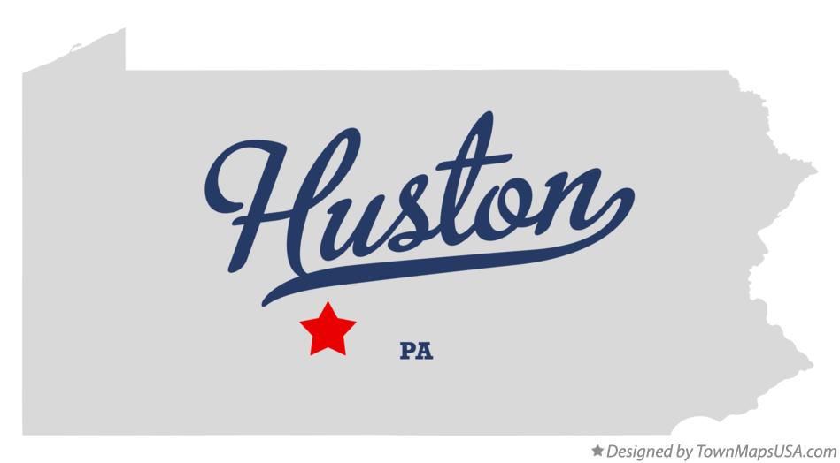 Map of Huston Pennsylvania PA