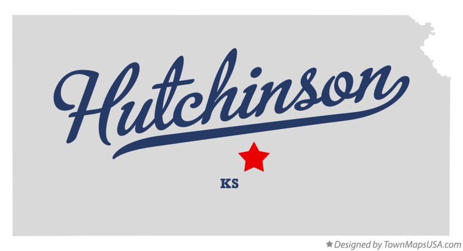 Map of Hutchinson Kansas KS